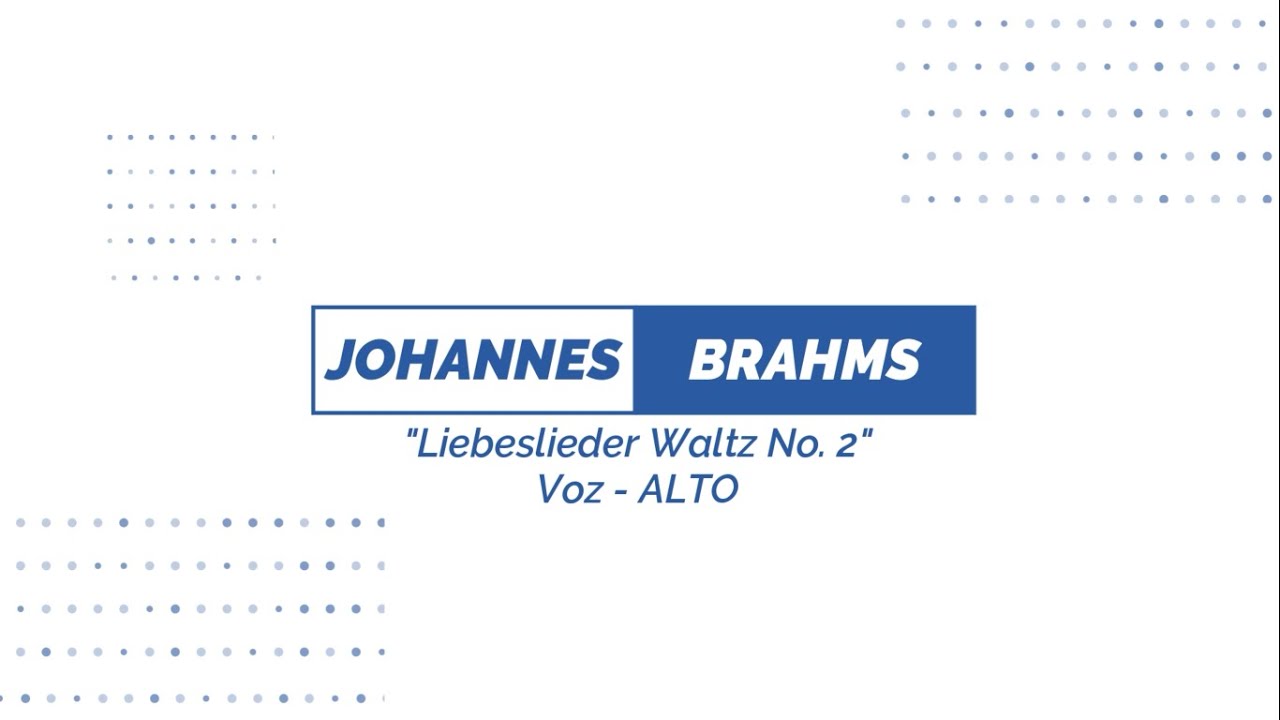 Liebeslieder Walzer No. 2 Op.52 - Brahms - Vocal Line - (ALTO) -Study Version- Score HD Karaoke