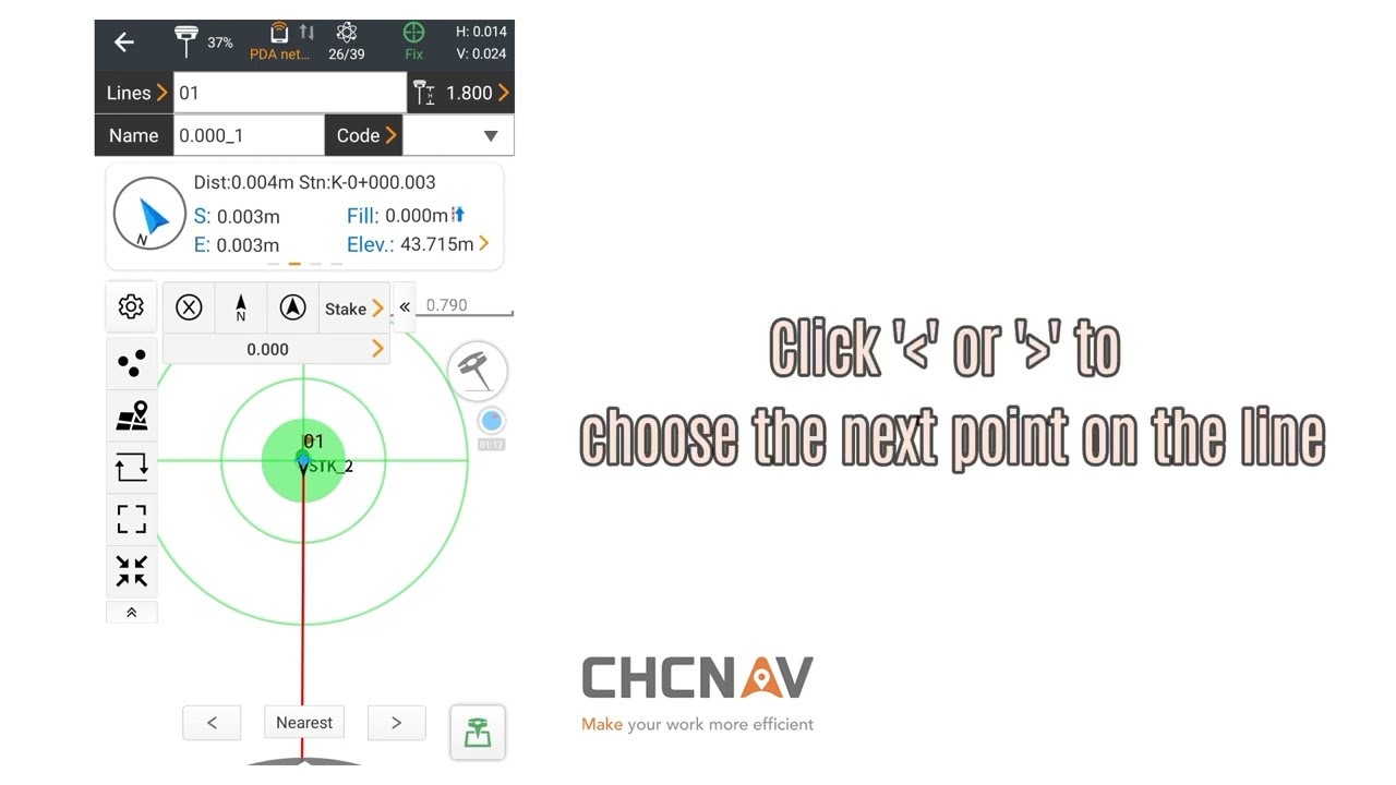 Measurement and stakeout — How to use CHCNAV GNSS RTK for line stakeout?