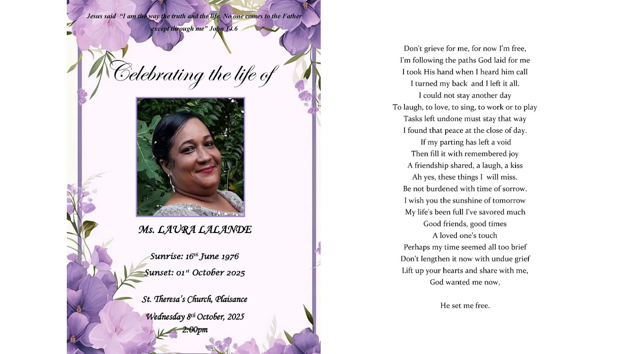 Celebrating The Life Of Ms. Laura Lalande