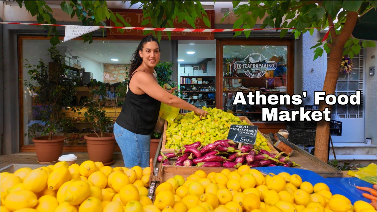 ЛУЧШИЙ ФЕРМЕРСКИЙ РЫНОК АФИН 🇬🇷 | Греческая еда, свежие продукты и местная жизнь