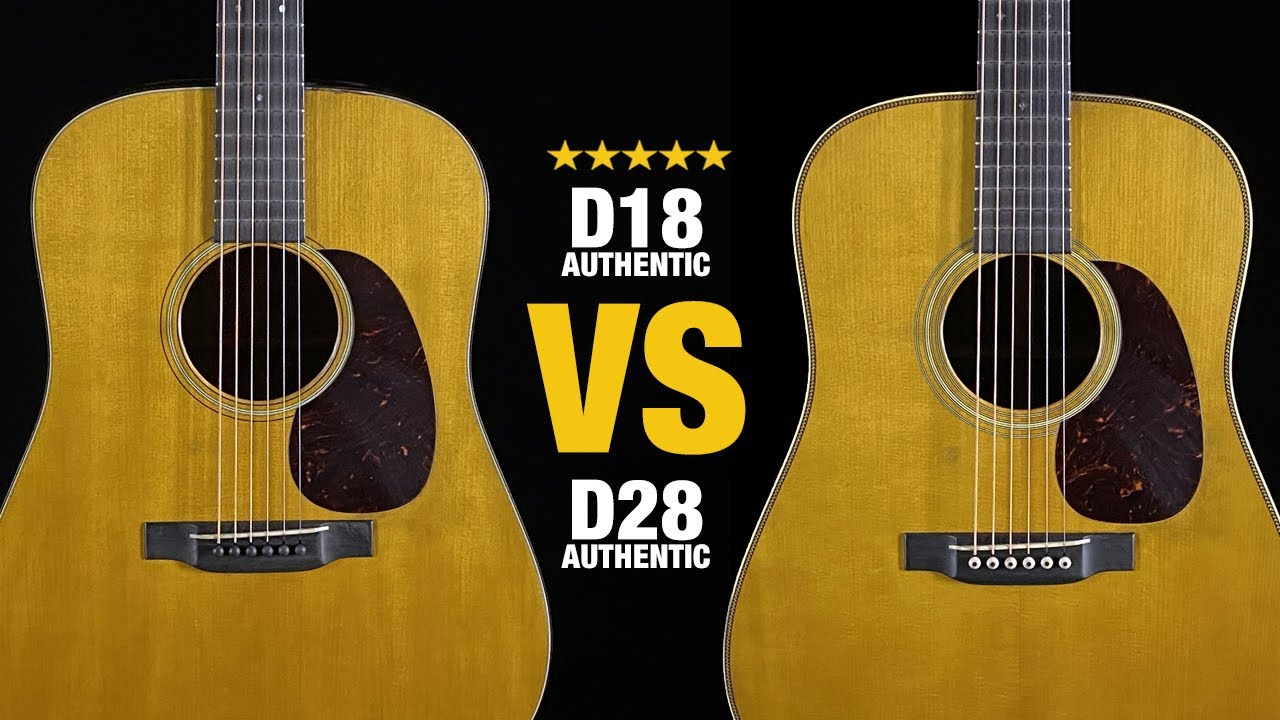D-18 Authentic 1939 vs D-28 Authentic 1937 - Martin Guitar Comparison