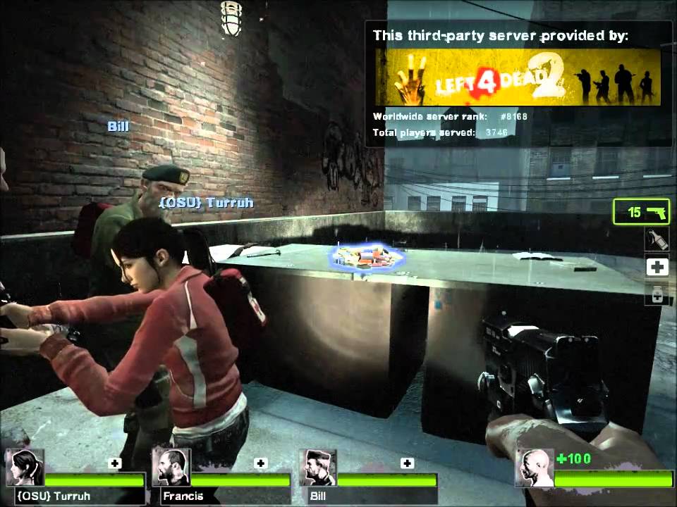 Left 4 Dead 2 No Mercy Tank Rush pt 1