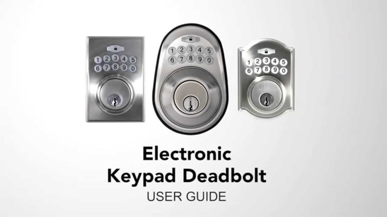 Electronic Keypad Deadbolt - Programming