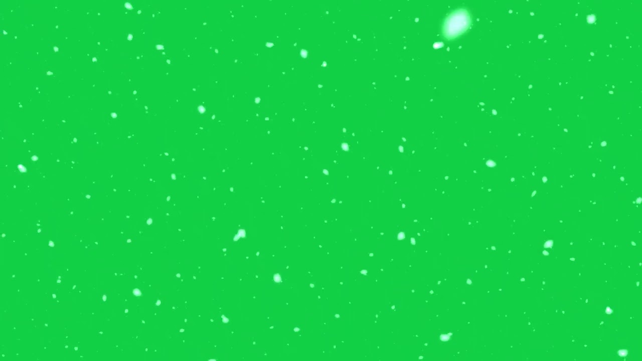 Snow Effect Overlay on Green Screen | 1 Hour Screensaver 4K