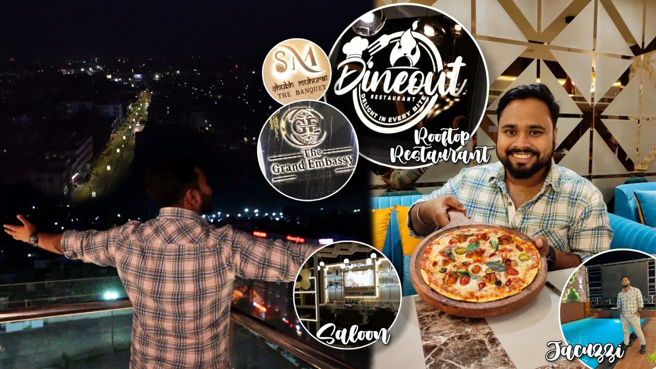 The Grand Embassy তে মালদার প্রথম Rooftop restaurant সাথে Jacuzzi😍 Food🍣Room🛏️Banquet🏬Saloon✂️ Price