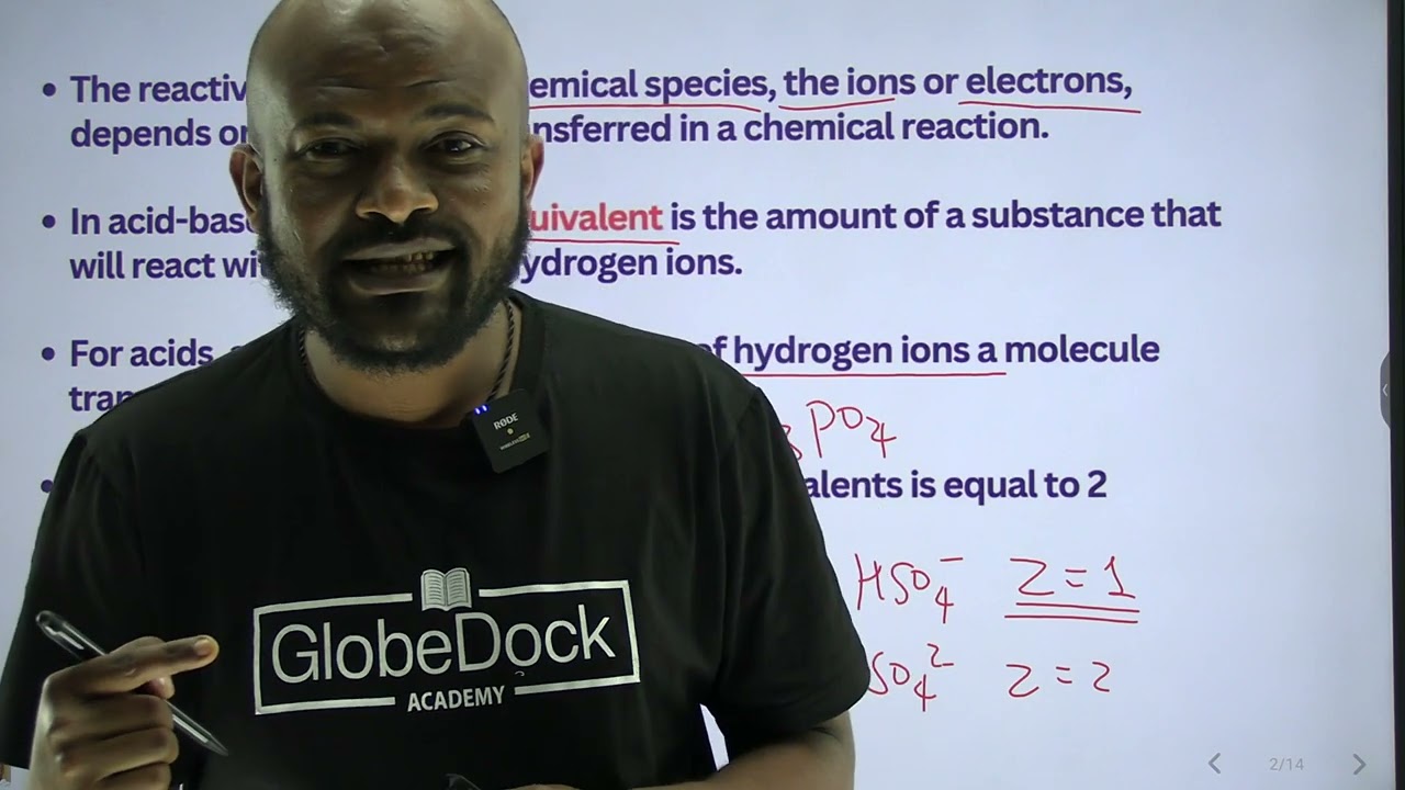 Grade 12 Chemistry Unit 1: Equivalents of Acids & Bases and Acid Base Titrations