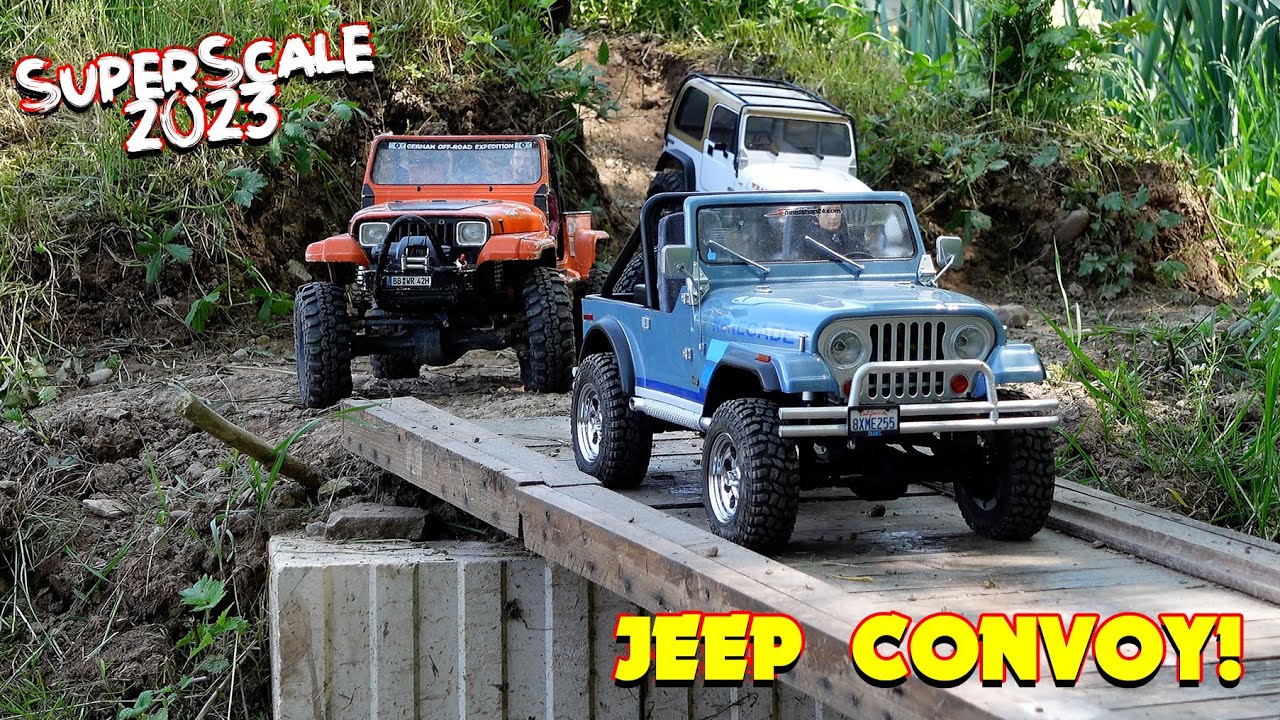Epic Jeep RC Model Car Convoy at SuperScale 2023 - Europe's Ultimate Scale Event!