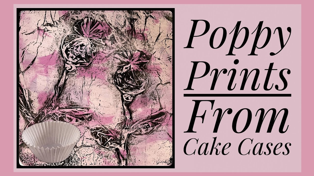 Gelli Plate - How to Make a Poppy Print from a Cake Case #easy #gelliprint #tutorial