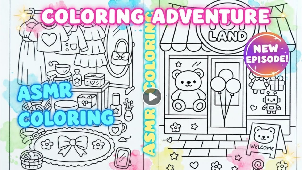 Gentle ASMR Coloring to Unwind Your Mind  #asmr #coloring #relaxing #satisfying 