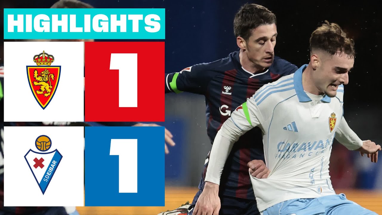 REAL ZARAGOZA 1 - 1 SD EIBAR | RESUMEN LALIGA HYPERMOTION