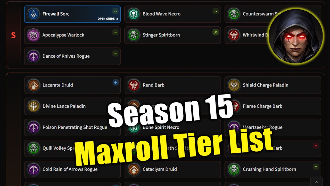 Diablo 4 &mdash; ЛУЧШИЕ БИЛДЫ И TIER-LIST ОТ MAXROLL: СЕЗОН 15