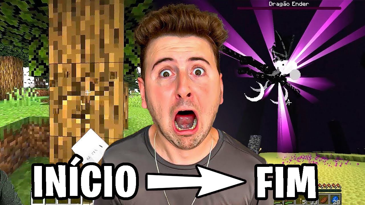 ZEREI O MINECRAFT DO IN&Iacute;CIO AO FIM EM UM S&Oacute; V&Iacute;DEO!