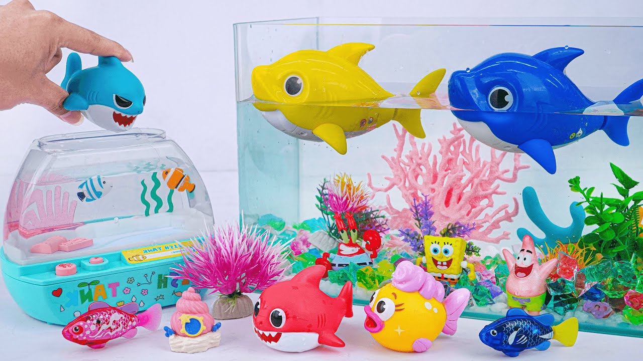 [Toy asmr] Baby Shark & Zuru Robo Fish & Aquarium Playset ASMR Satisfying with Unboxing | Review Toy