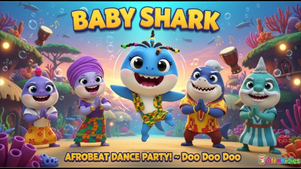Baby Shark Afrobeat 🦈💃| Afrokidies