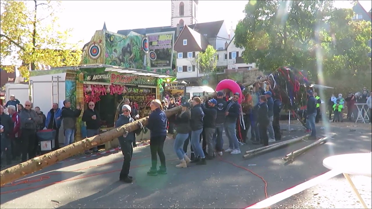 Oberurseler Kerb 2021 Der Kerbebaum auf der Bleiche