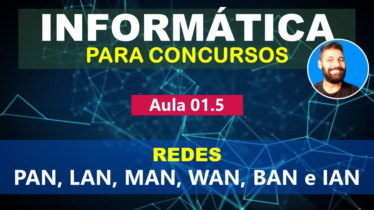 Informática para Concursos - Aula 01.5 - Redes - PAN, LAN, MAN, WAN, BAN e IAN