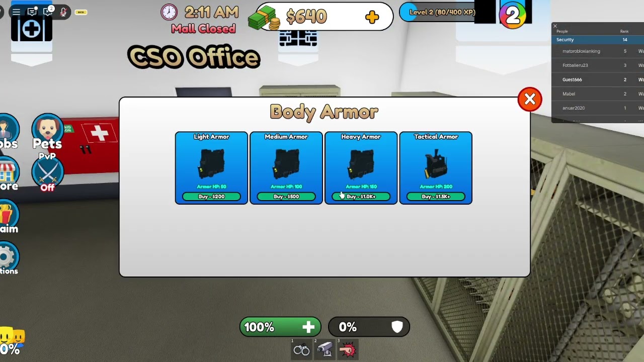 Playing Roblox Mall Security Simulator