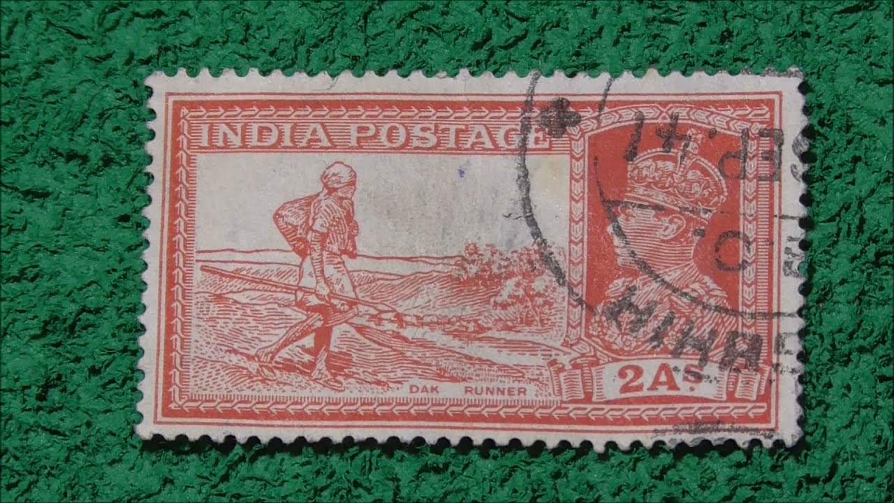 The Awesome 1937 Indian Dak Runner Postage Stamp #philately #india #stampcollecting