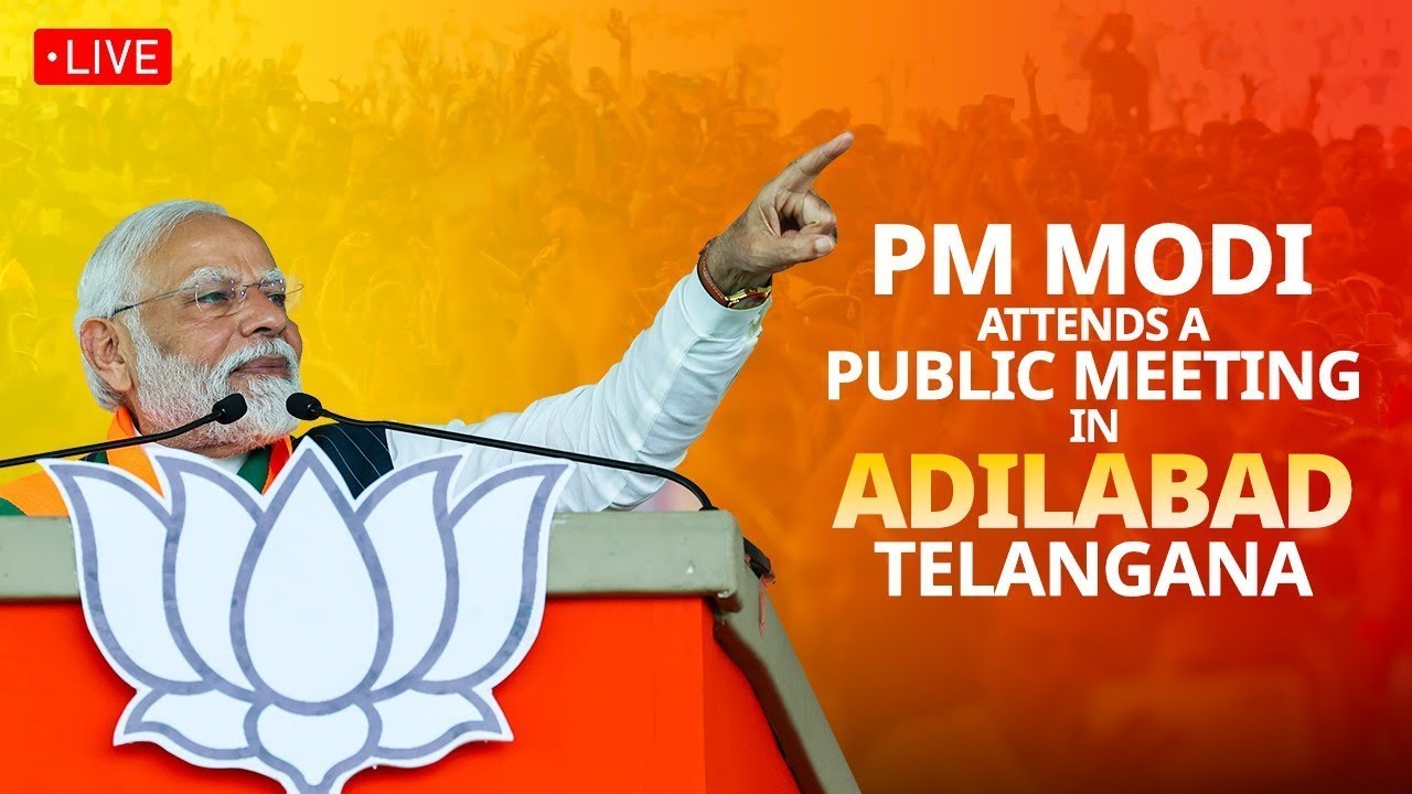 LIVE: PM Modi attends a public meeting in Adilabad, Telangana