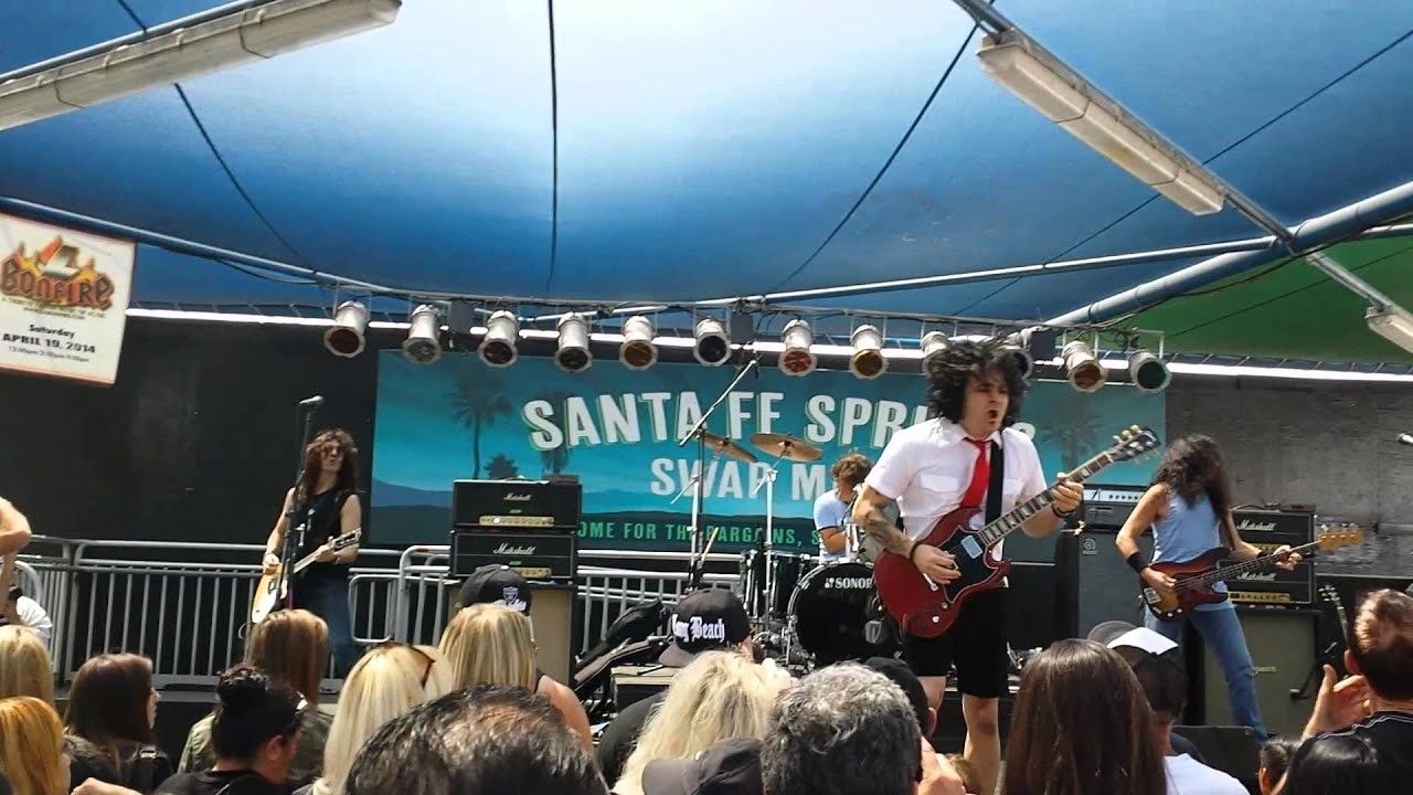 Walk all over you ,Bonfire ACDC tribute band  at santa fe springs swap meet 4/19/2014