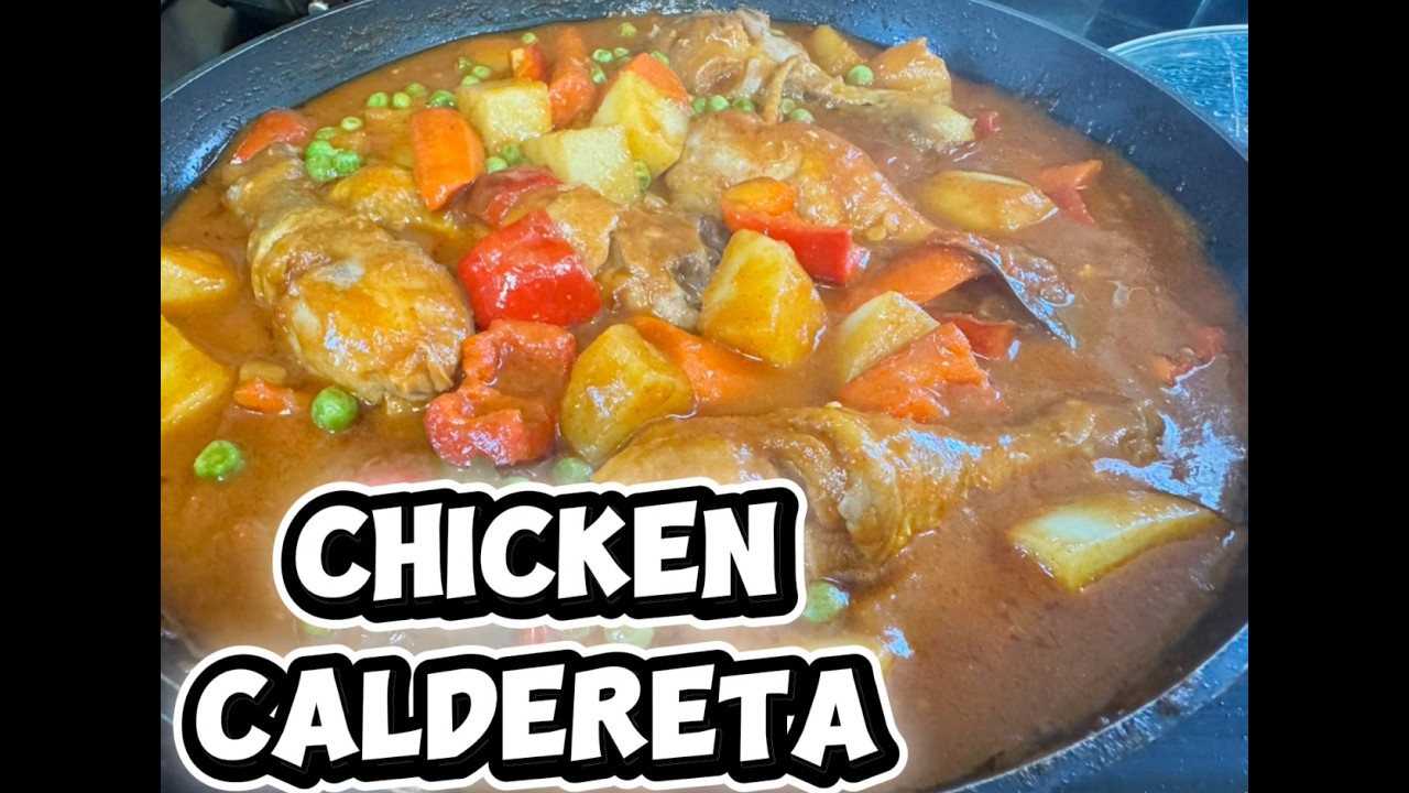 Chicken caldereta using mama sita mix 