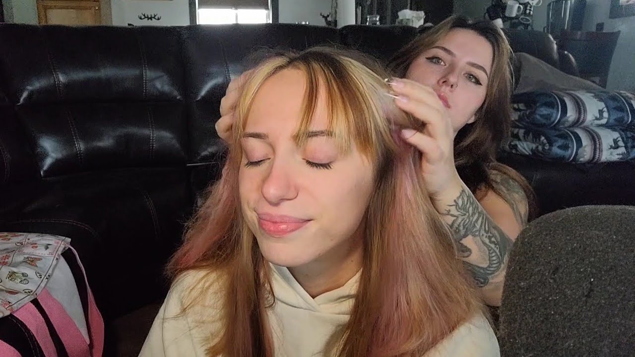 ASMR- Scalp Scratching W/ My Sister!