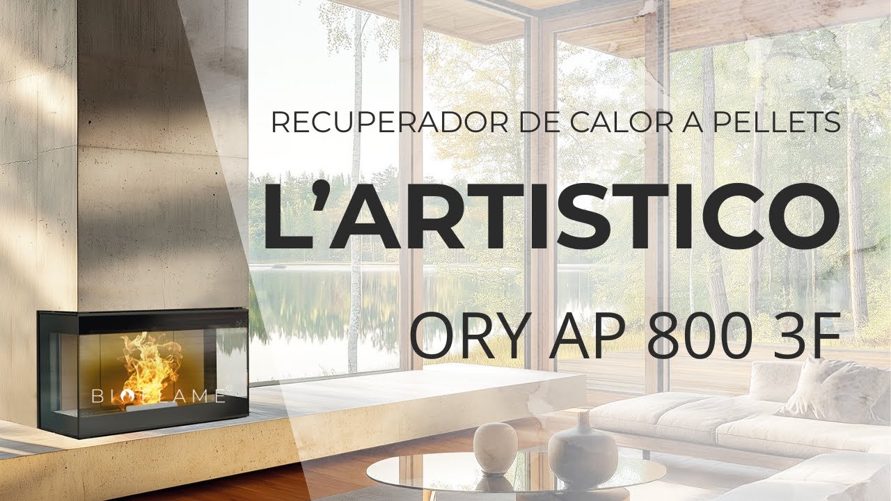 Recuperador de Calor a Pellets Canalizável - L'artistico ORY AP 800 ORY AP 800 3 Faces - Bioflame