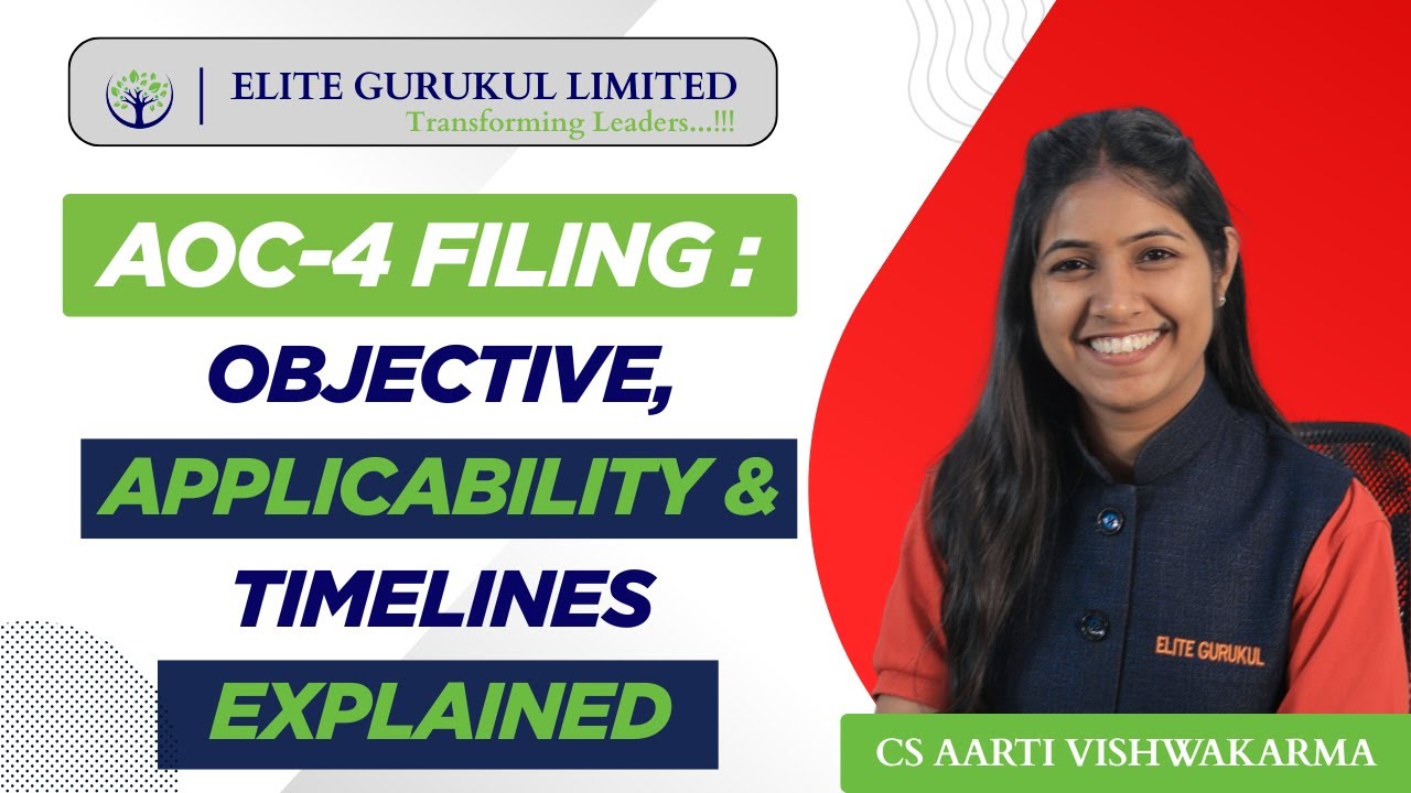 SOP for Filing Form AOC-4 | Objective, Applicability & Timelines Explained