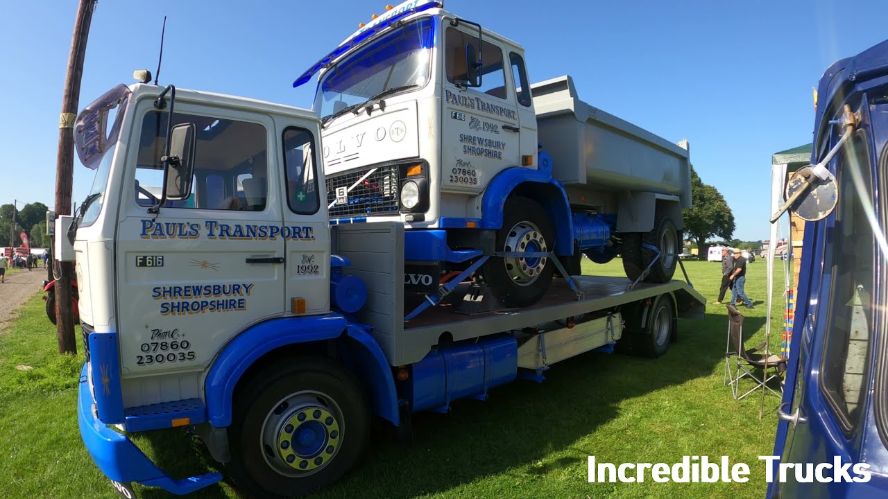 1981 Volvo F616 F6 FL408 5.6 Litre Diesel Vehicle Transporter Loaded with Dumper Truck