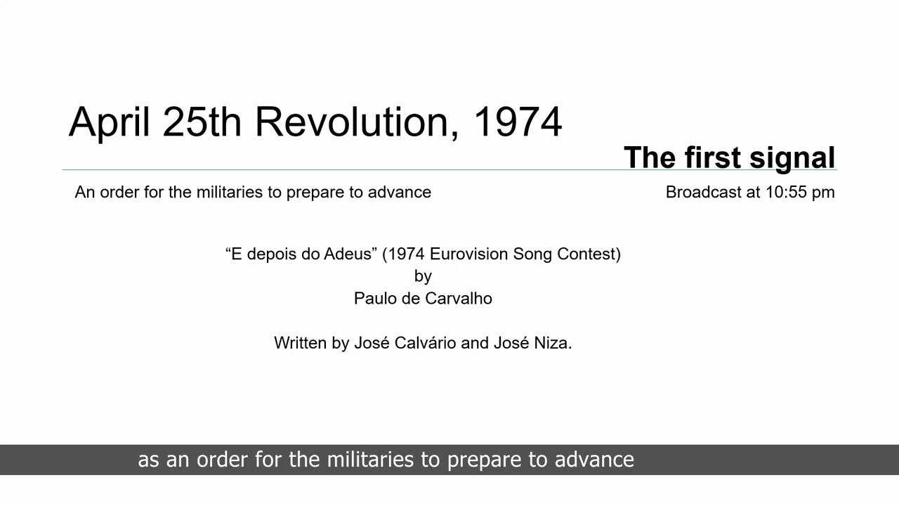 Portuguese music in the April 25th Revolution