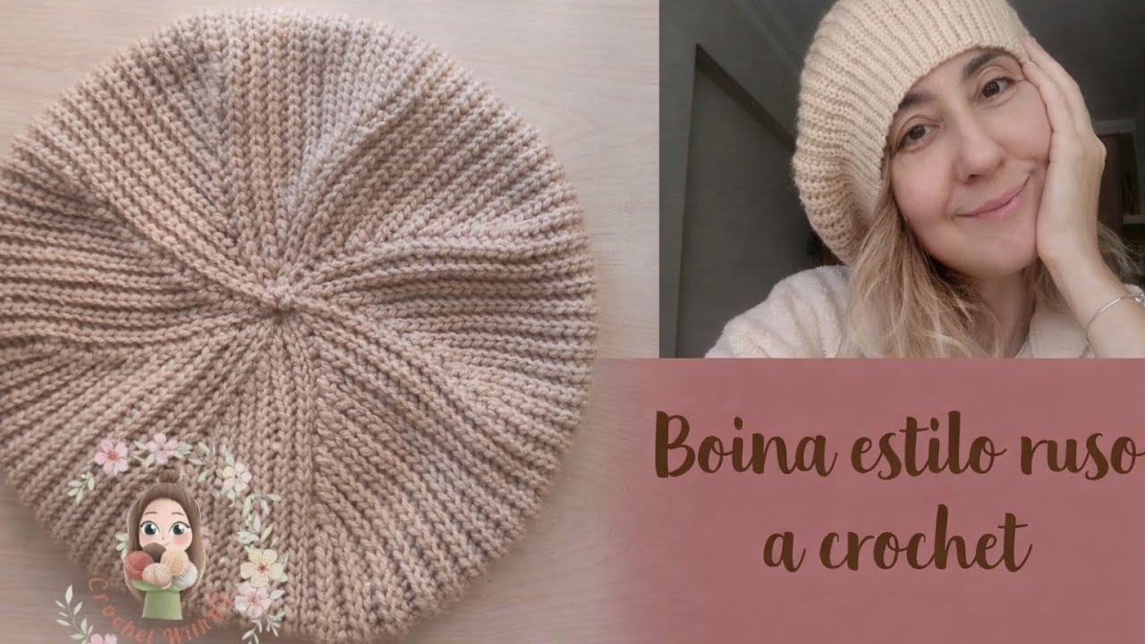 Boina Estilo Ruso a Crochet | Paso a Paso Fácil y Elegante