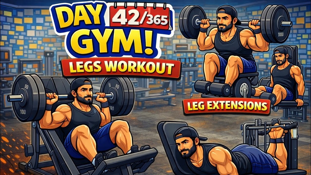 Day 42/365 Gym–Intense Legs Workout @ZindagiChalRhiHai #trending #viral #viralvideos #trendingshorts
