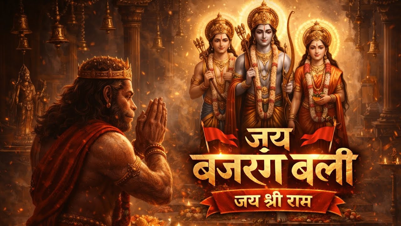 जय हनुमान ज्ञान गुन सागर !! हनुमान चालीसा !! Jay Bajran Bali !! Jay Shree Ram 