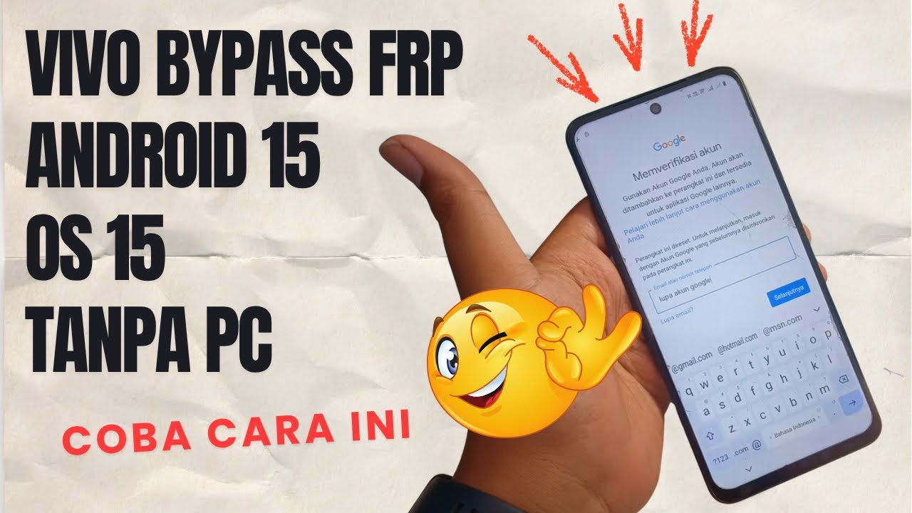 Cara Bypass FRP Vivo Y28 Android 15 (OS 15) | vivo lupa akun google Tanpa PC