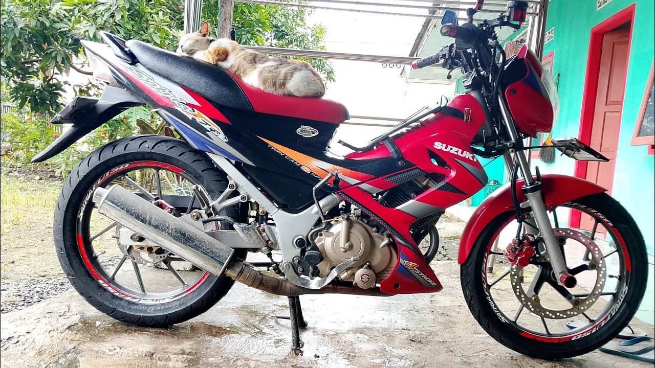 KEREEN!!! GANTI BAN SATRIA FU 150 DARI BAN CACING KE BAN GAMBOT 130/70/17 DAN 90/80/17 INI HASILNYA