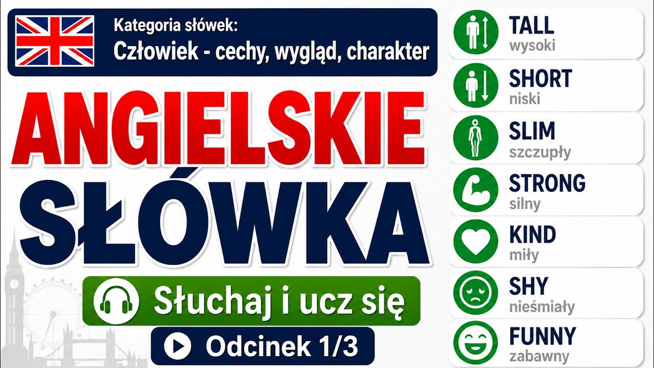 Te słówka musisz znać – CZŁOWIEK - cechy, wygląd, charakter Część 1/3| English Vocabulary