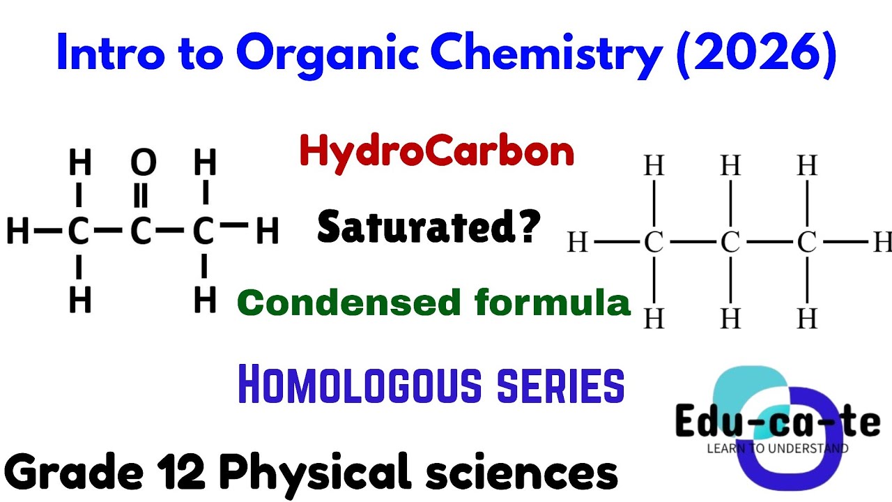 Introdcution to Organic Chemistry (2026) - Grade 12 Physical sciences