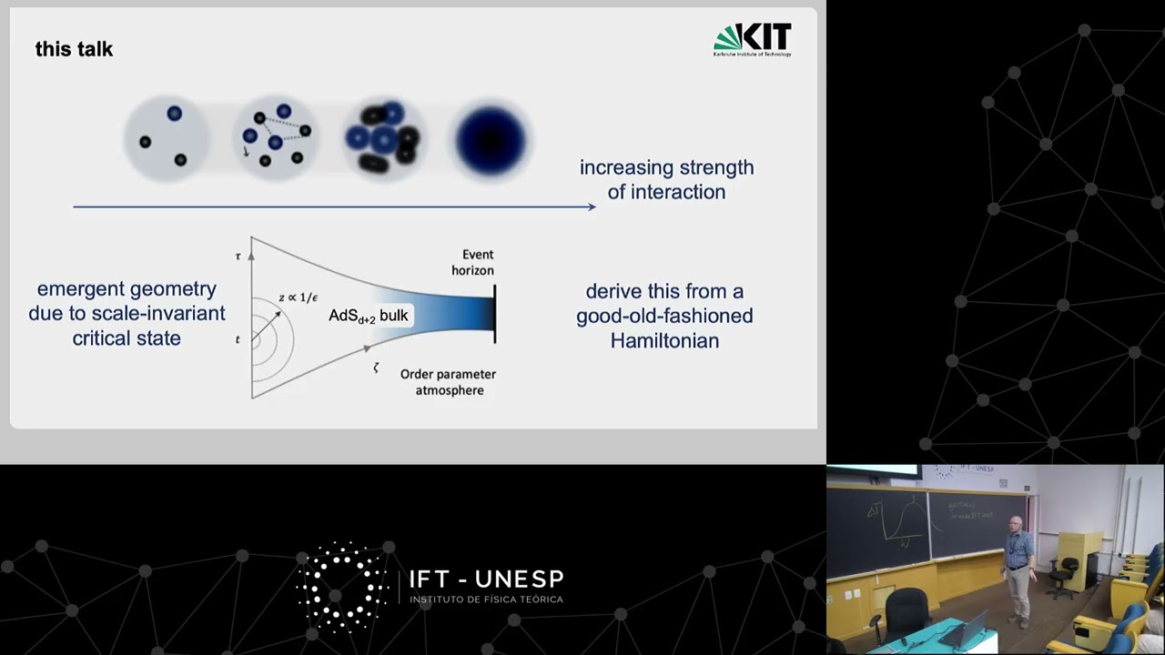Colloquium: J&ouml;rg Schmalian: Holography and Emergent Geometry in Superconductors without