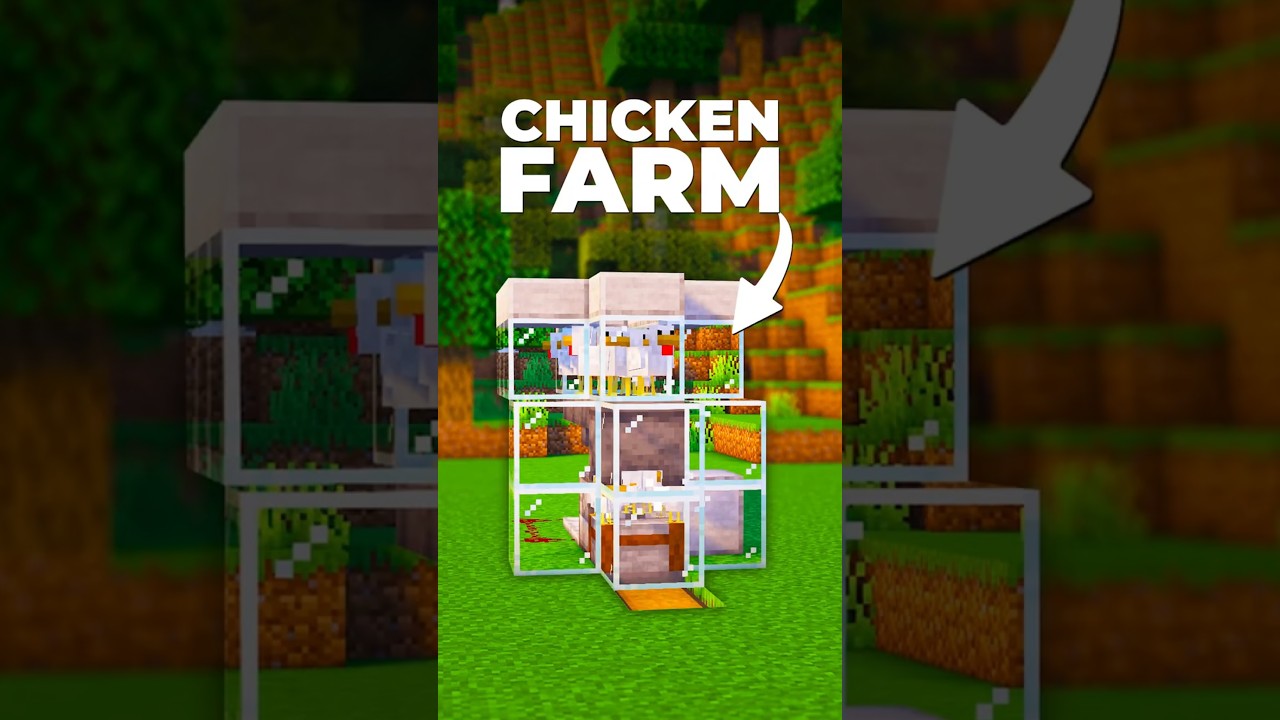 Easy Chicken Farm in Minecraft 1.21 Tutorial #minecraft #shorts
