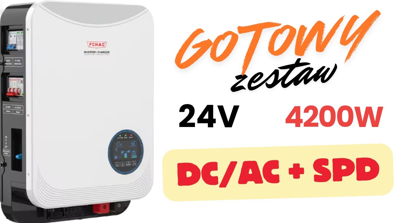 FCHAO 4,2 kW 24V &ndash; falownik z pełnymi zabezpieczeniami DC/AC + SPD i nową aplikacją z ALIEXPRESS
