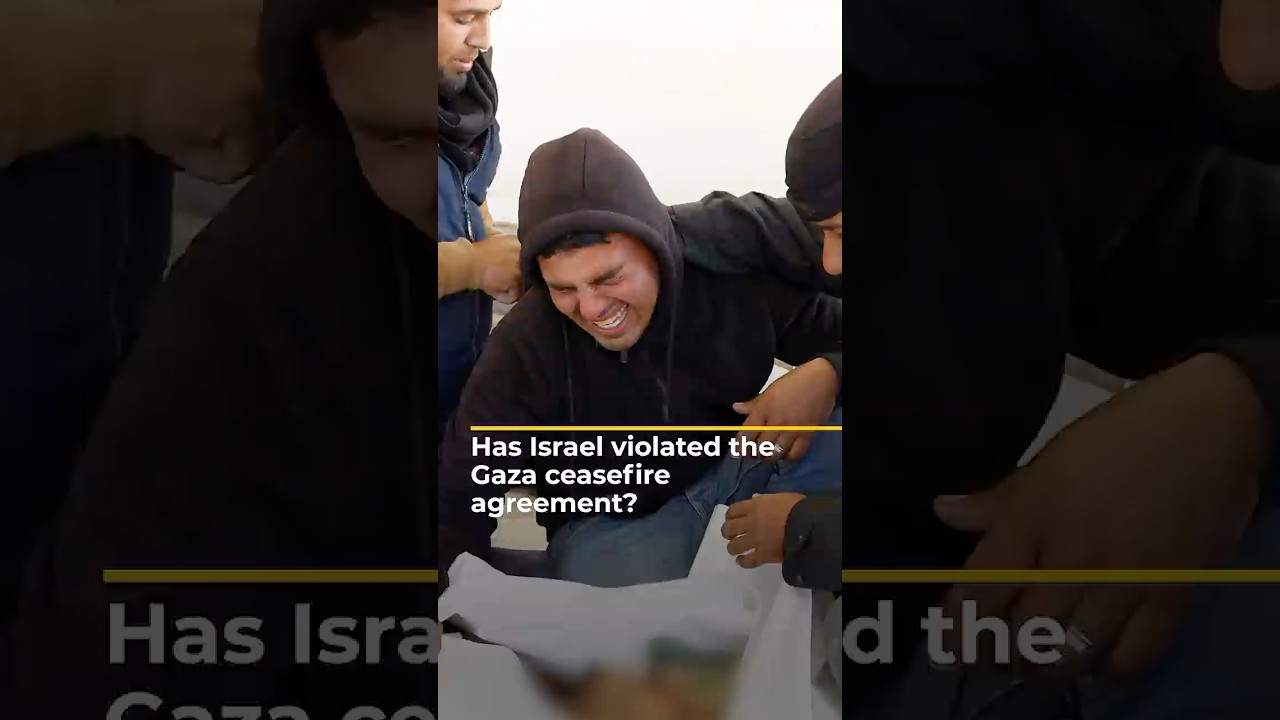 Israel accused of series of Gaza ceasefire violations | AJ#shorts
