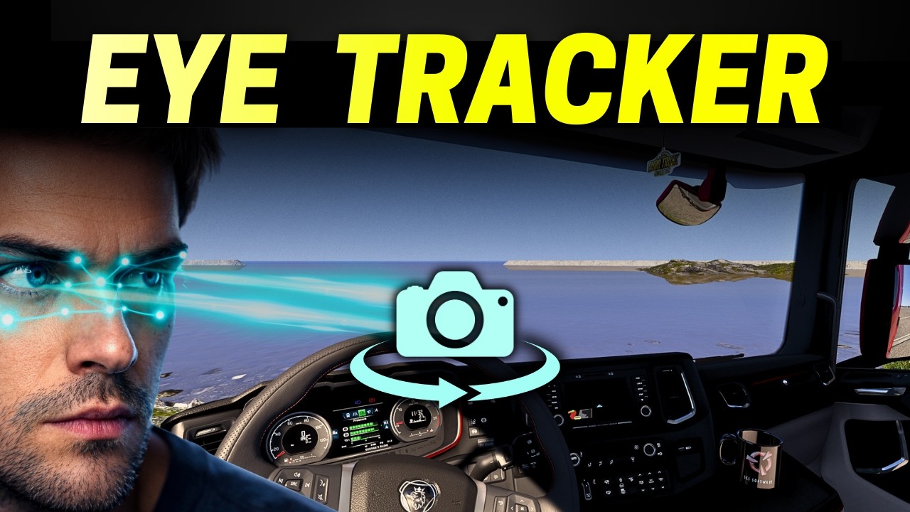 Control ETS2 Camera With Your EYES 👀 (Phone/Webcam)