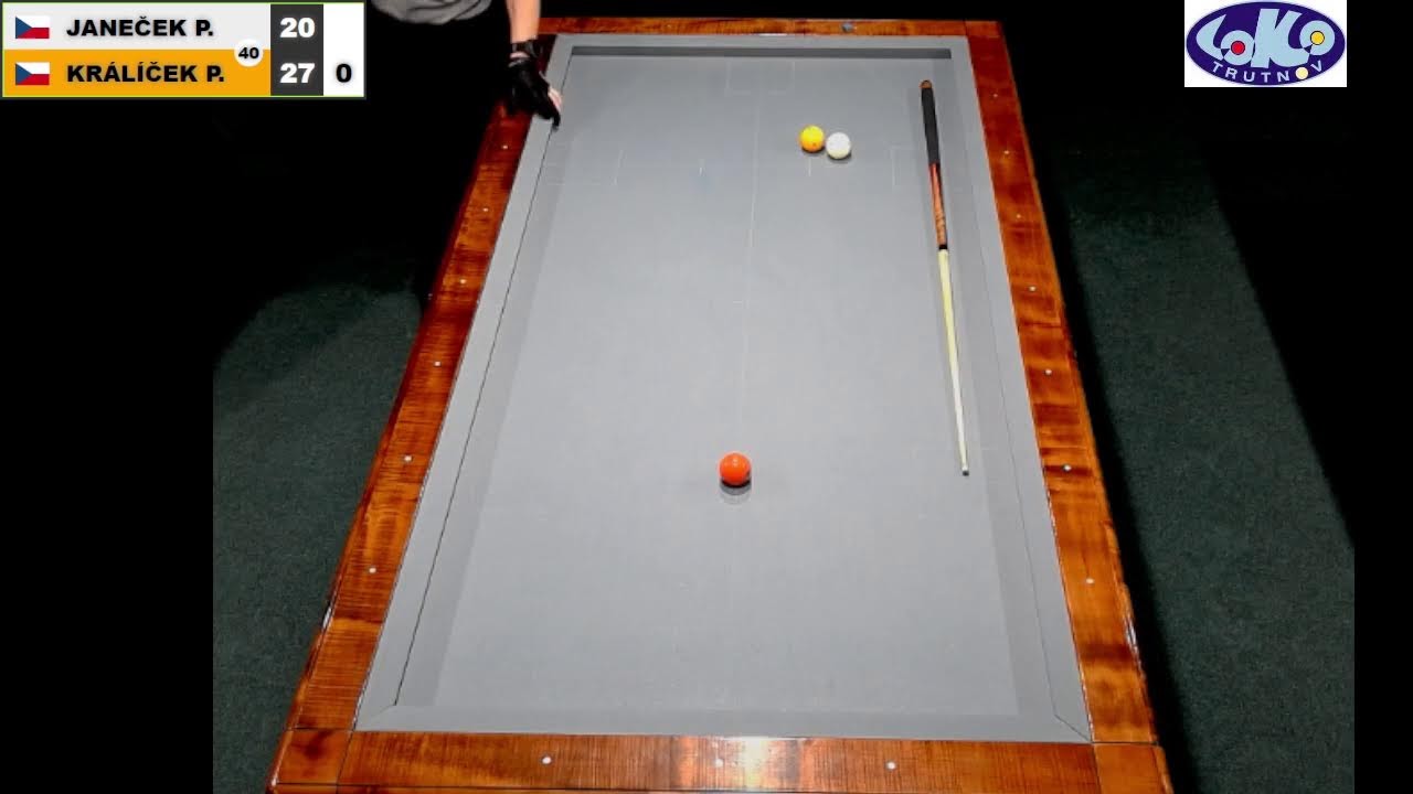 Czech league | 3-cushion | 1st class | 9th round | Pavel Králíček v Petr Janeček