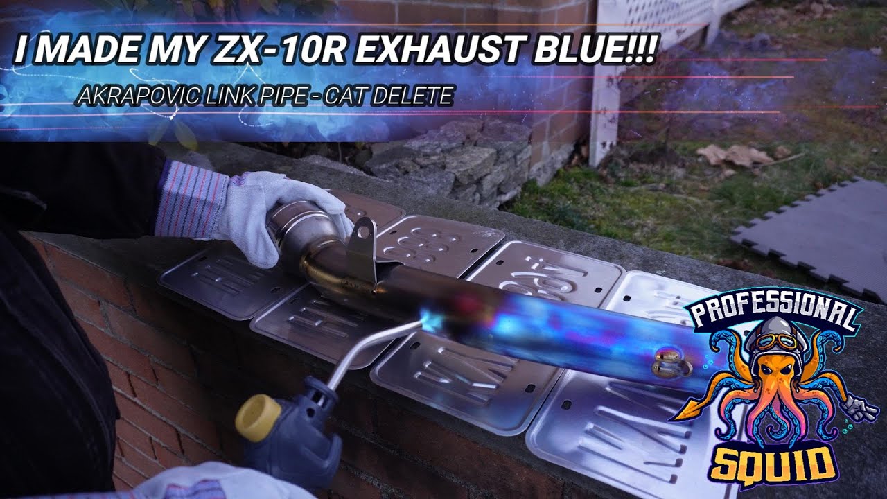 DIY Akrapovic BLUE Titanium Exhaust - Kawasaki ZX-10R