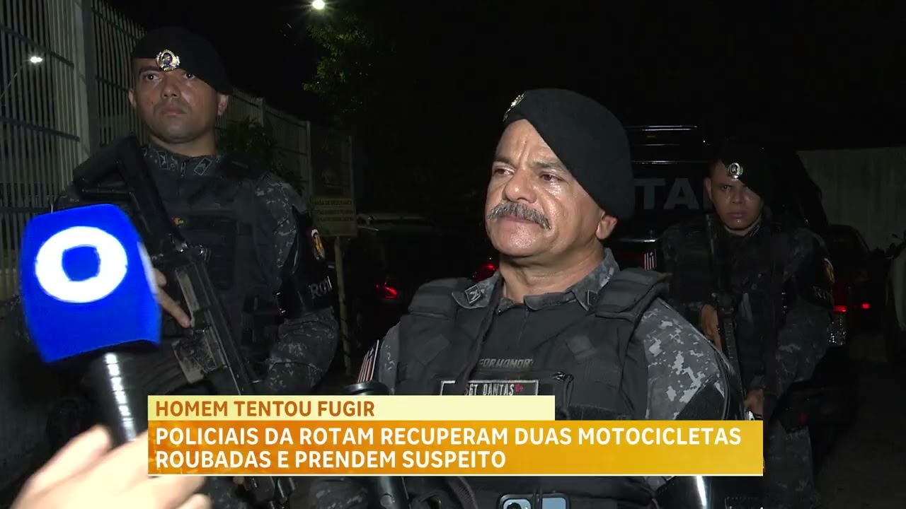 ROTAM recupera duas motos com registro de roubo e conduz suspeito