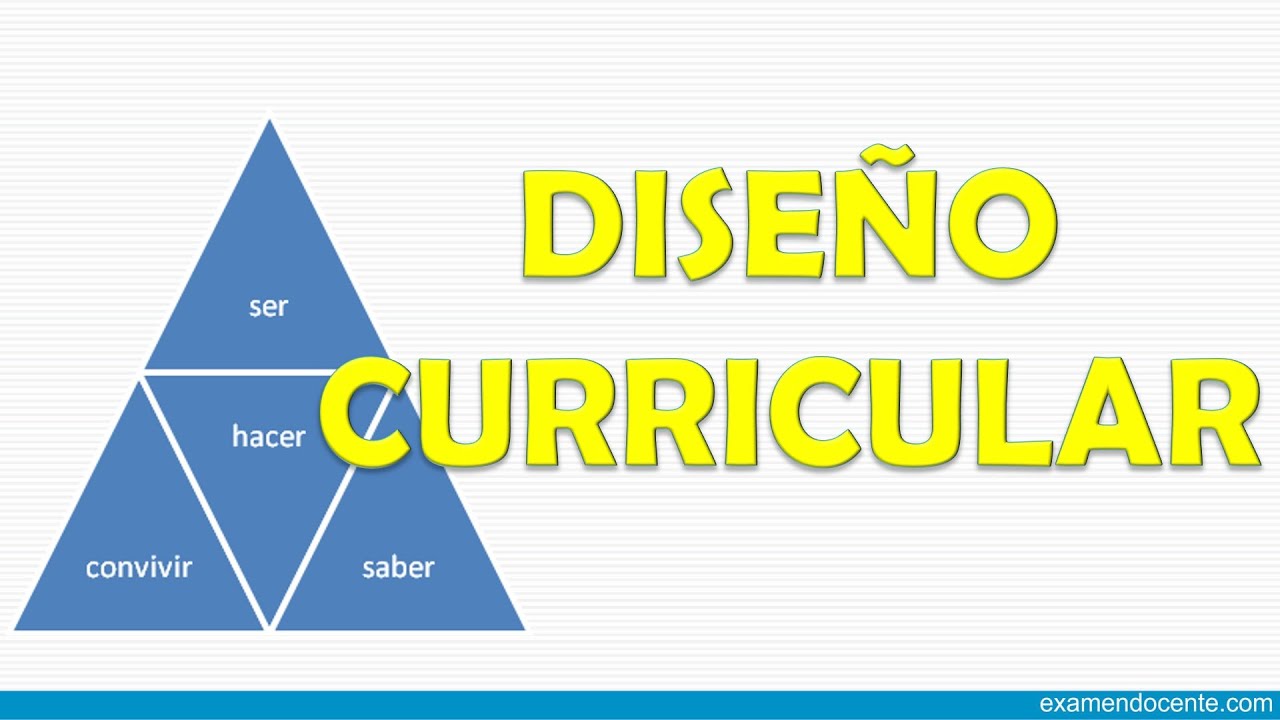 DISEÑO CURRICULAR - examen docente