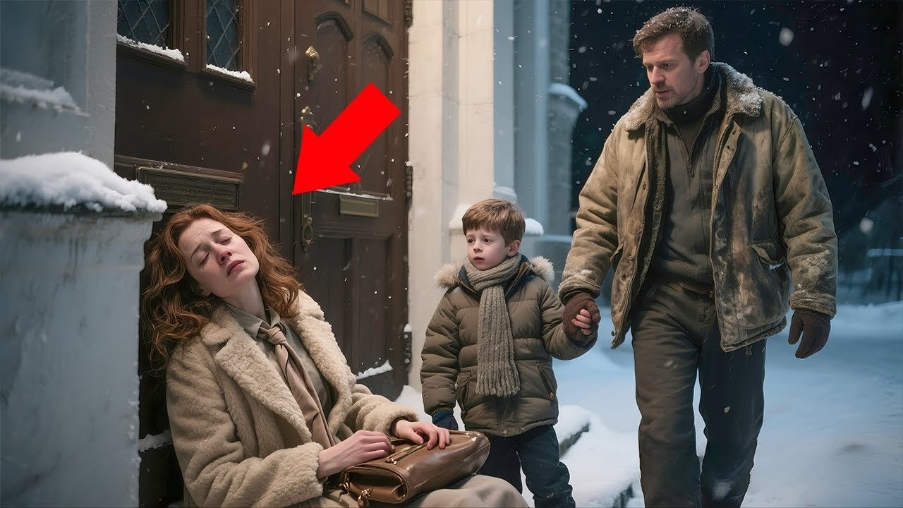 Poor Single Dad Finds Woman Collapsed Outside Church in Snowstorm—Her Help Will Transform H