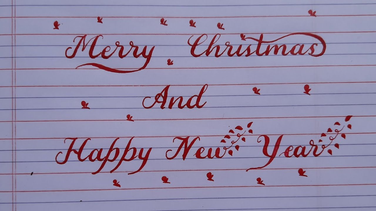 How to write Merry Christmas in  cursive and fancy letters | calligraphy