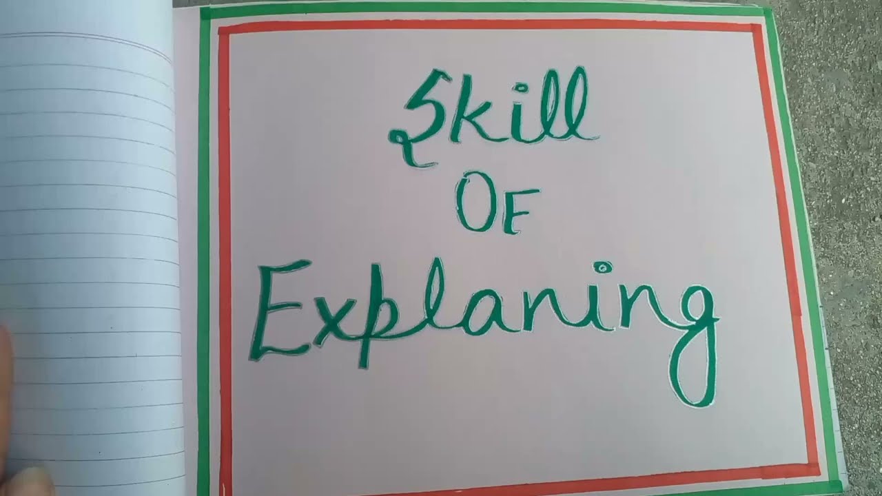 B.Ed micro teaching skill of Explaining lesson plan social science-1