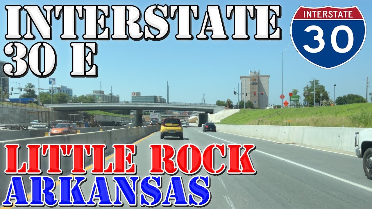 I-30 East - Little Rock - Arkansas - 4K Highway Drive